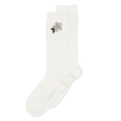 RIBBED SOCKS WITH JEWEL APPLICATION
