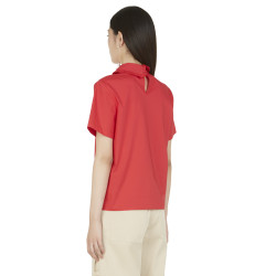 SHIRT WITH ASYMMETRICAL HAND COLLAR