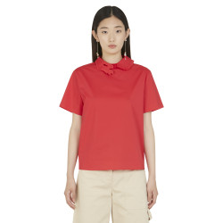SHIRT WITH ASYMMETRICAL HAND COLLAR