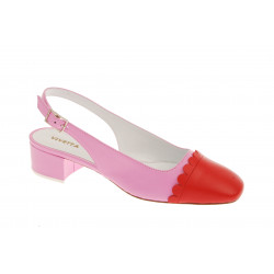 DECOLLETE IN NAPPA BICOLORE