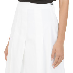 CANVAS PLEATED SKIRT