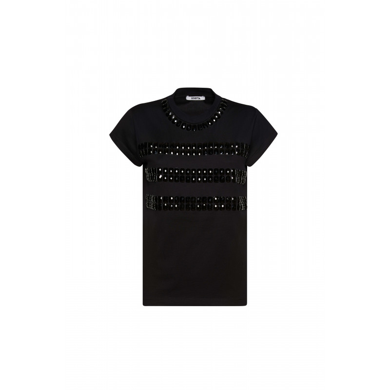 T-SHIRT CON MAXI PIETRE