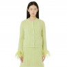 CARDIGAN MOHAIR CON PIUME