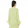 CARDIGAN MOHAIR CON PIUME