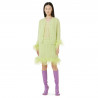 CARDIGAN MOHAIR CON PIUME