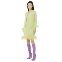 MINI GONNA MOHAIR CON PIUME