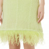 MINI GONNA MOHAIR CON PIUME