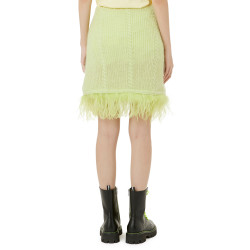 MINI GONNA MOHAIR CON PIUME