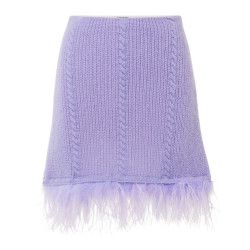 MINI GONNA MOHAIR CON PIUME