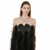 HEART DRESS WITH FEATHERS