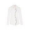 HAND COLLAR SHIRT WITH EMBROIDERED EDGING