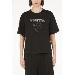 T-SHIRT LOGO E CUORE GLITTER